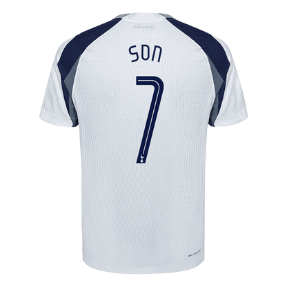 Camiseta de fútbol del Tottenham Hotspur nº 7, versión jugador local, temporada 2025/26, blanca - Champions League