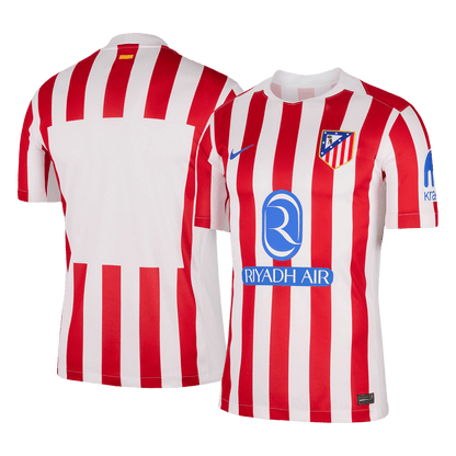 Camiseta de fútbol del Atlético de Madrid para la temporada 2025/26, roja y blanca.