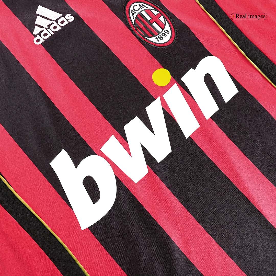 Camiseta de fútbol retro de manga larga del AC Milan 2006/07 (local)