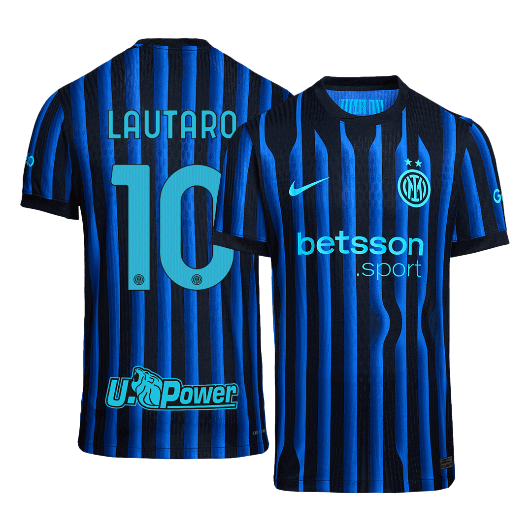 Camiseta de fútbol LAUTARO #10 Inter de Milán, versión jugador local, temporada 2025/26
