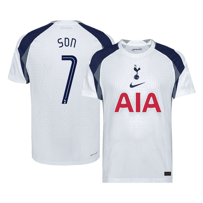 Camiseta de fútbol del Tottenham Hotspur nº 7, versión jugador local, temporada 2025/26, blanca - Champions League