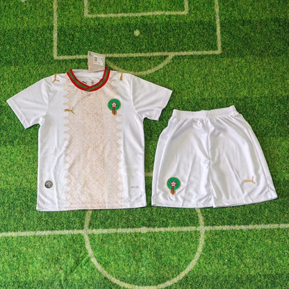Morocco Kid's Away Soccer Kit - Jersey+Shorts 2026