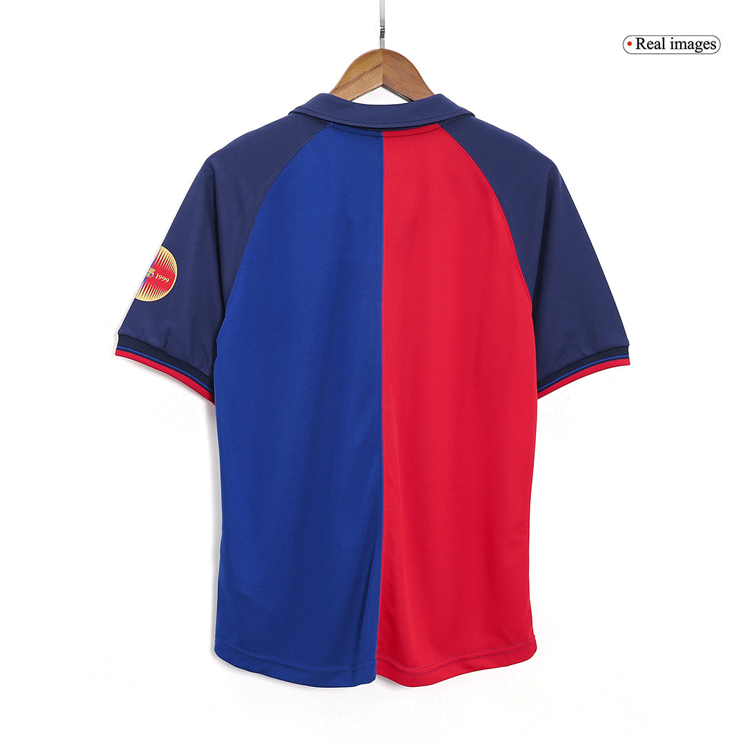 Camiseta de fútbol retro local del Barcelona 1999/00