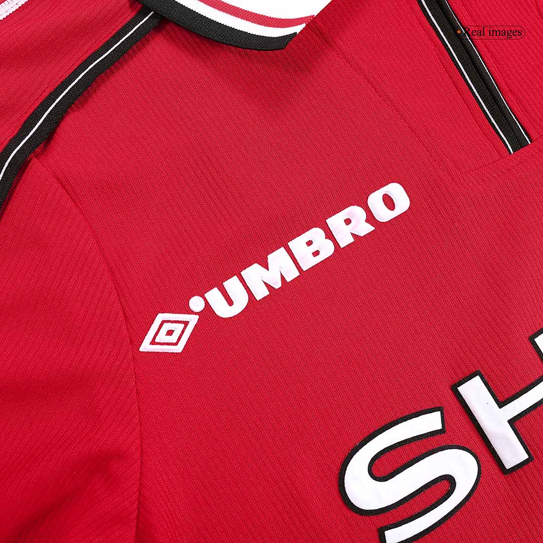 Camiseta retro de manga larga local Beckham #7 del Manchester United 1998/99