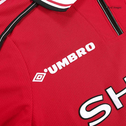 Camiseta retro de manga larga local Beckham #7 del Manchester United 1998/99