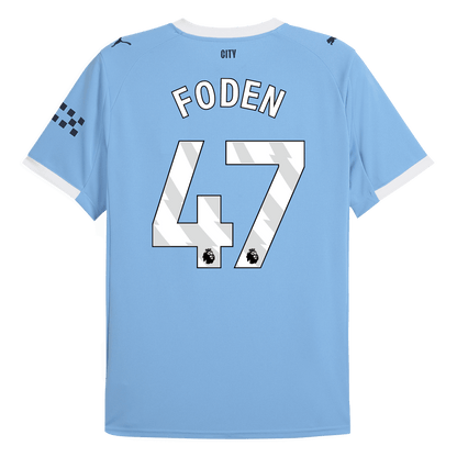 Camiseta de fútbol del Manchester City, local, temporada 2025/26, número 47, azul, de Foden