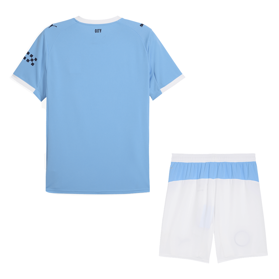 Equipación de fútbol del Manchester City (camiseta + pantalón corto) temporada 2025/26, azul