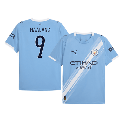 Camiseta de local del Manchester City #9 de HAALAND, temporada 2025/26, azul - Mundial de Clubes