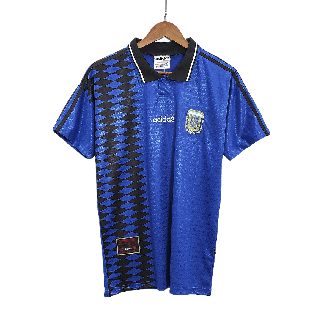 Camiseta retro de visitante de la selección argentina masculina de 1994