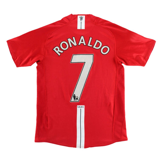 Maillot de football rétro domicile de Manchester United 2007/08 de RONALDO #7