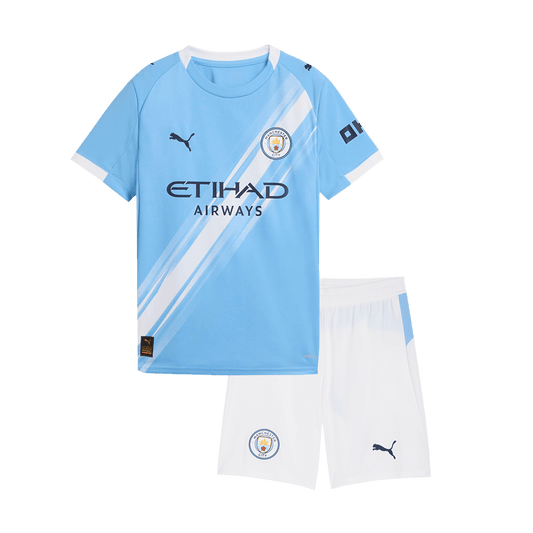Tenue de football domicile enfant Manchester City (maillot + short) 2025/26 Bleu