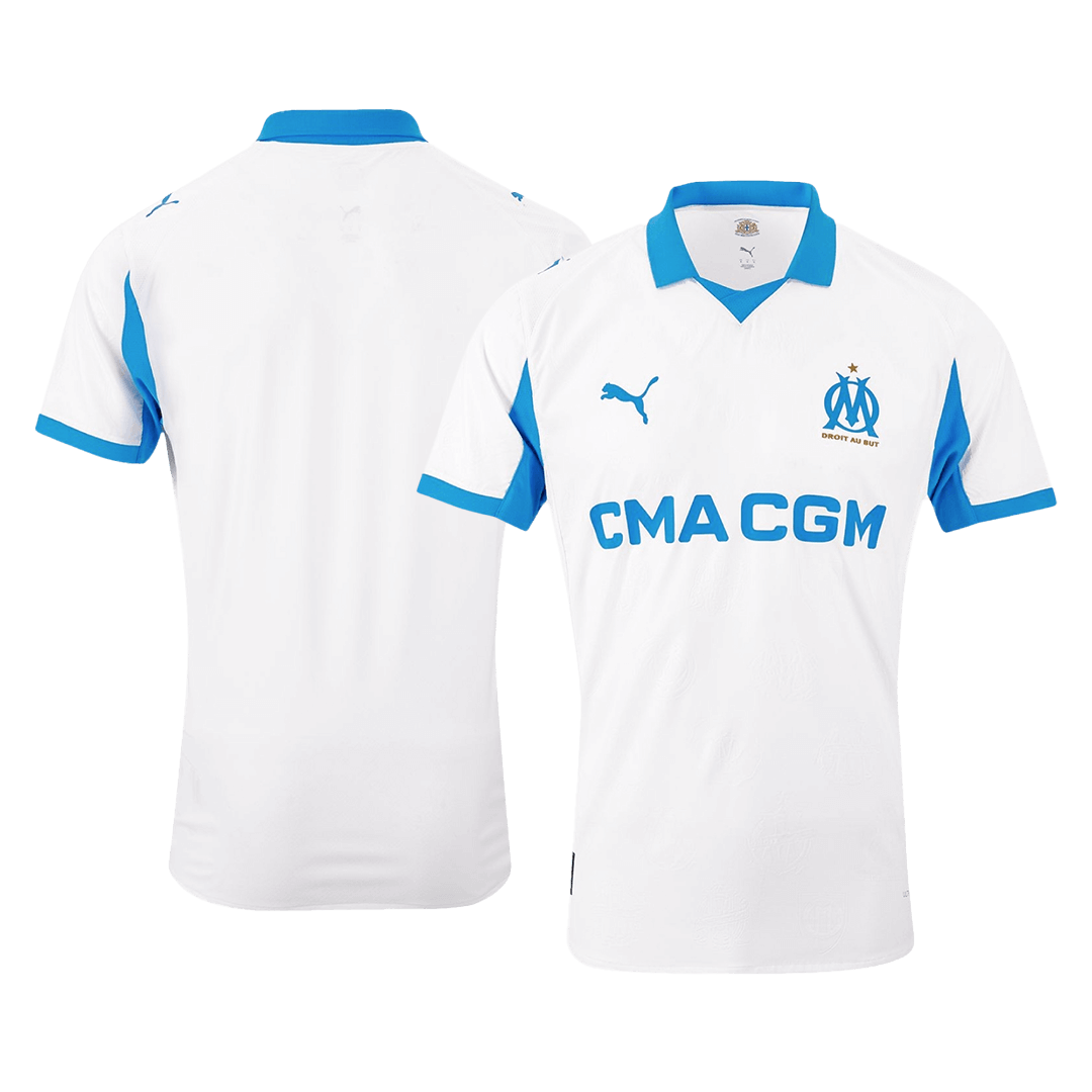Camiseta de fútbol del Marsella, versión jugador local, temporada 2025/26