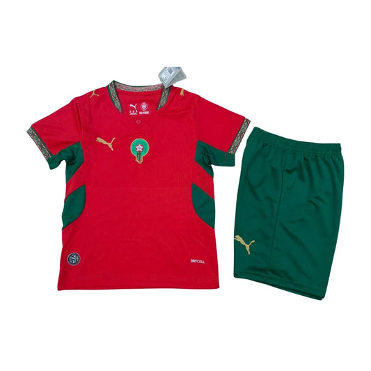 Morocco Kid's Home Soccer Kit - Jersey+Shorts 2026