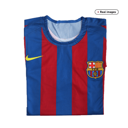 Camiseta retro de local de Ronaldinho #10 del Barcelona 2005/06 - Final de la UCL