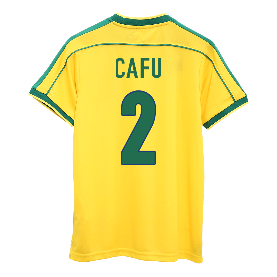 Camiseta retro de Brasil CAFU #2, local, Copa Mundial de 1998
