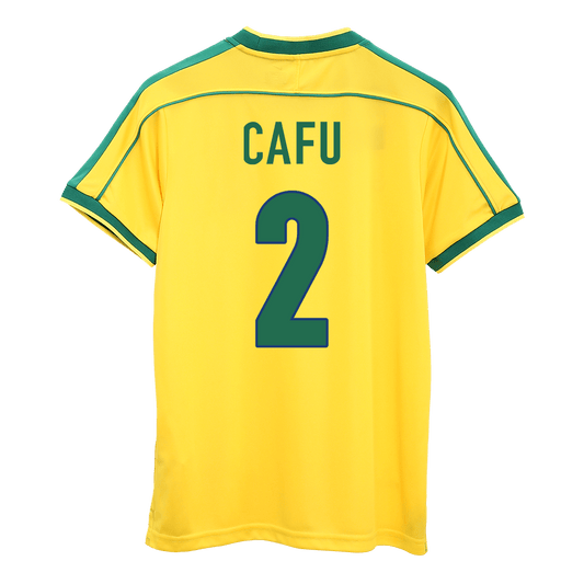 Maillot domicile rétro CAFU n°2 Brésil 1998 - Coupe du Monde