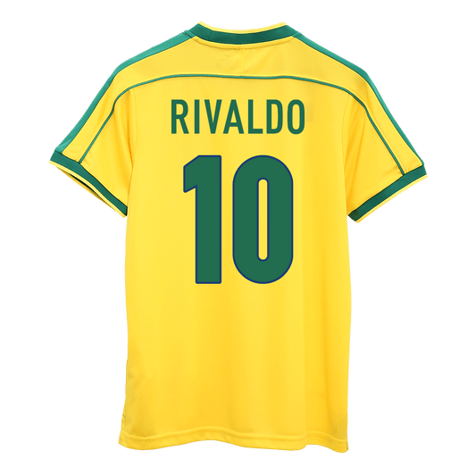 Maillot domicile rétro RIVALDO n° 10 Brésil 1998 - Coupe du Monde