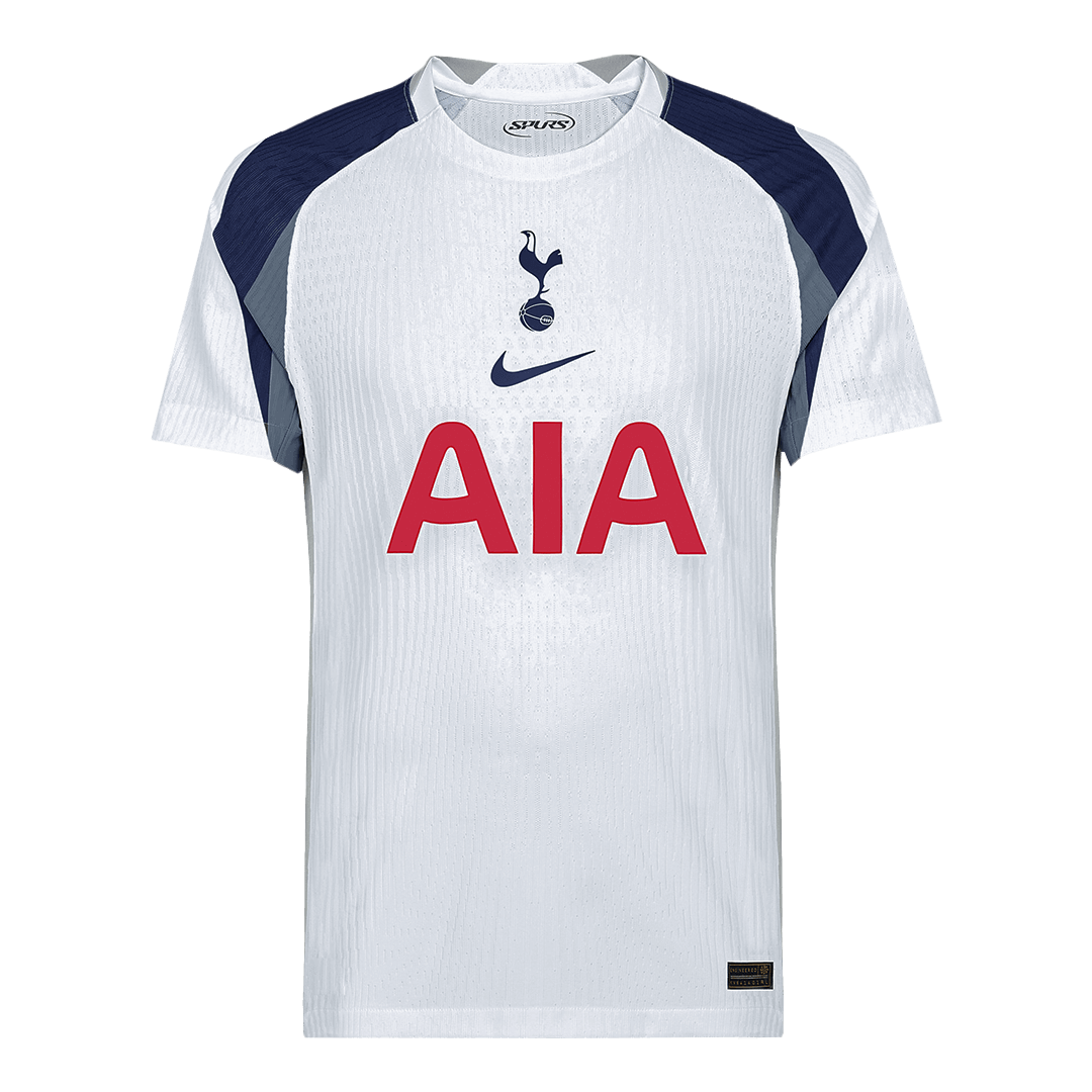 Camiseta de fútbol del Tottenham Hotspur nº 7, versión jugador local, temporada 2025/26, blanca - Champions League