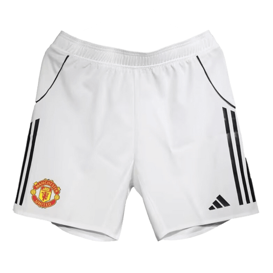 Pantalones cortos de fútbol del Manchester United, versión jugador local, temporada 2025/26