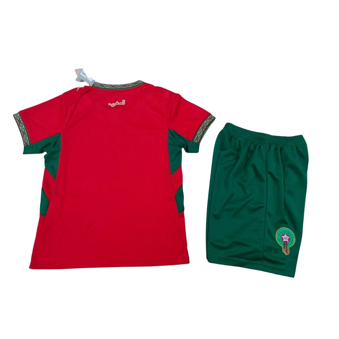Morocco Kid's Home Soccer Kit - Jersey+Shorts 2026