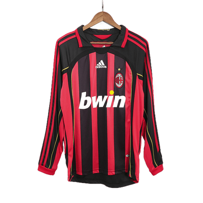 Camiseta de fútbol retro de manga larga del AC Milan 2006/07 (local)