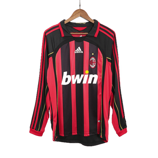 Camiseta de fútbol retro de manga larga del AC Milan 2006/07 (local)