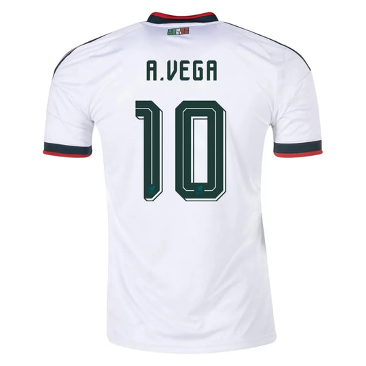 A.VEGA #10 Camiseta de fútbol de visitante de México Copa del Mundo 2026