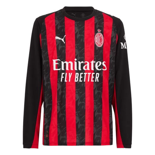 Maillot domicile manches longues de l'AC Milan 2025/26