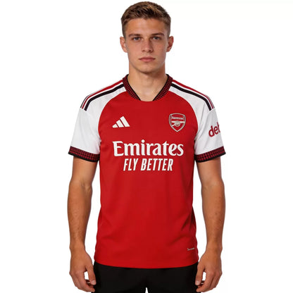 Champions #26 Arsenal Home Soccer Jersey 2026/27 with Badge