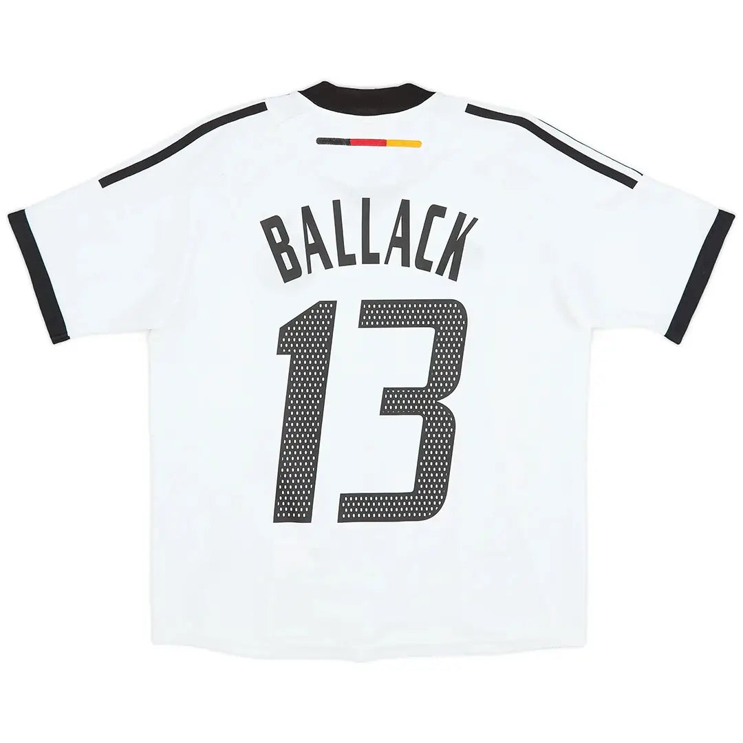 Camiseta retro de fútbol local de Alemania, Ballack #13, 2002
