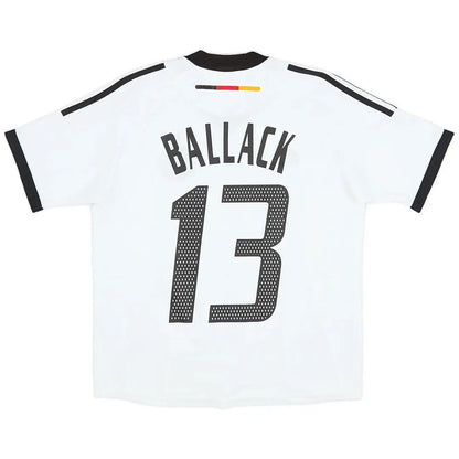 Camiseta retro de fútbol local de Alemania, Ballack #13, 2002