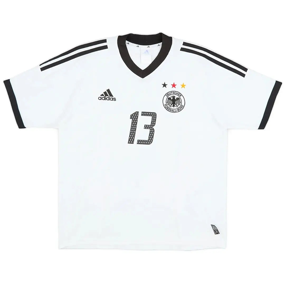Camiseta retro de fútbol local de Alemania, Ballack #13, 2002