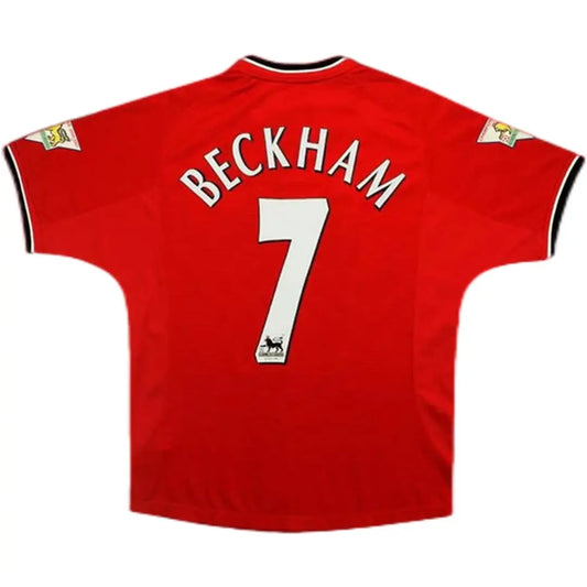 BECKHAM #7 Manchester United Maillot domicile rétro 2000/02