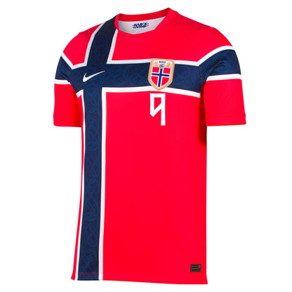 Braut Haaland #9 Camiseta de fútbol de local de Noruega Copa del Mundo 2026