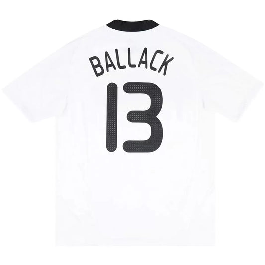 Maillot de football rétro domicile de l'Allemagne, Ballack n° 13, Euro 2008