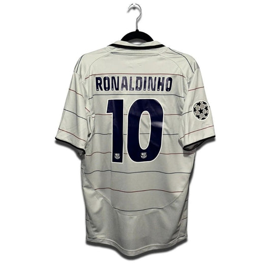 Camiseta retro de visitante de Ronaldinho #10 del Barcelona 2003/04