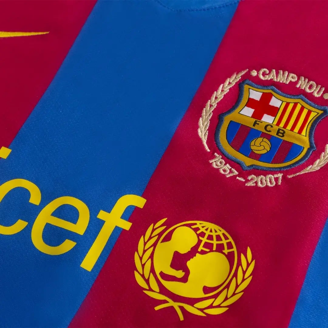 Camiseta de fútbol retro del Barcelona 2007/08 local