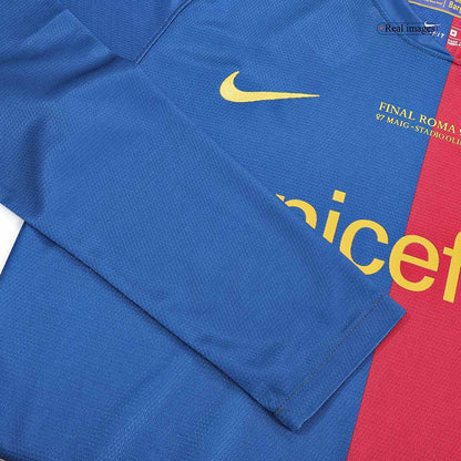 Camiseta retro de manga larga del FC Barcelona 2008/09 - Final de la Champions League