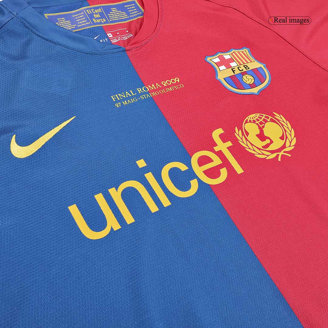Camiseta retro de manga larga del FC Barcelona 2008/09 - Final de la Champions League