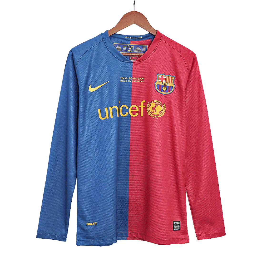 Camiseta retro de manga larga del FC Barcelona 2008/09 - Final de la Champions League
