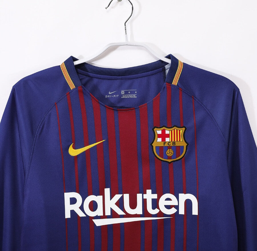 Camiseta de fútbol retro de manga larga del Barcelona 2017/18
