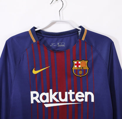 Camiseta de fútbol retro de manga larga del Barcelona 2017/18