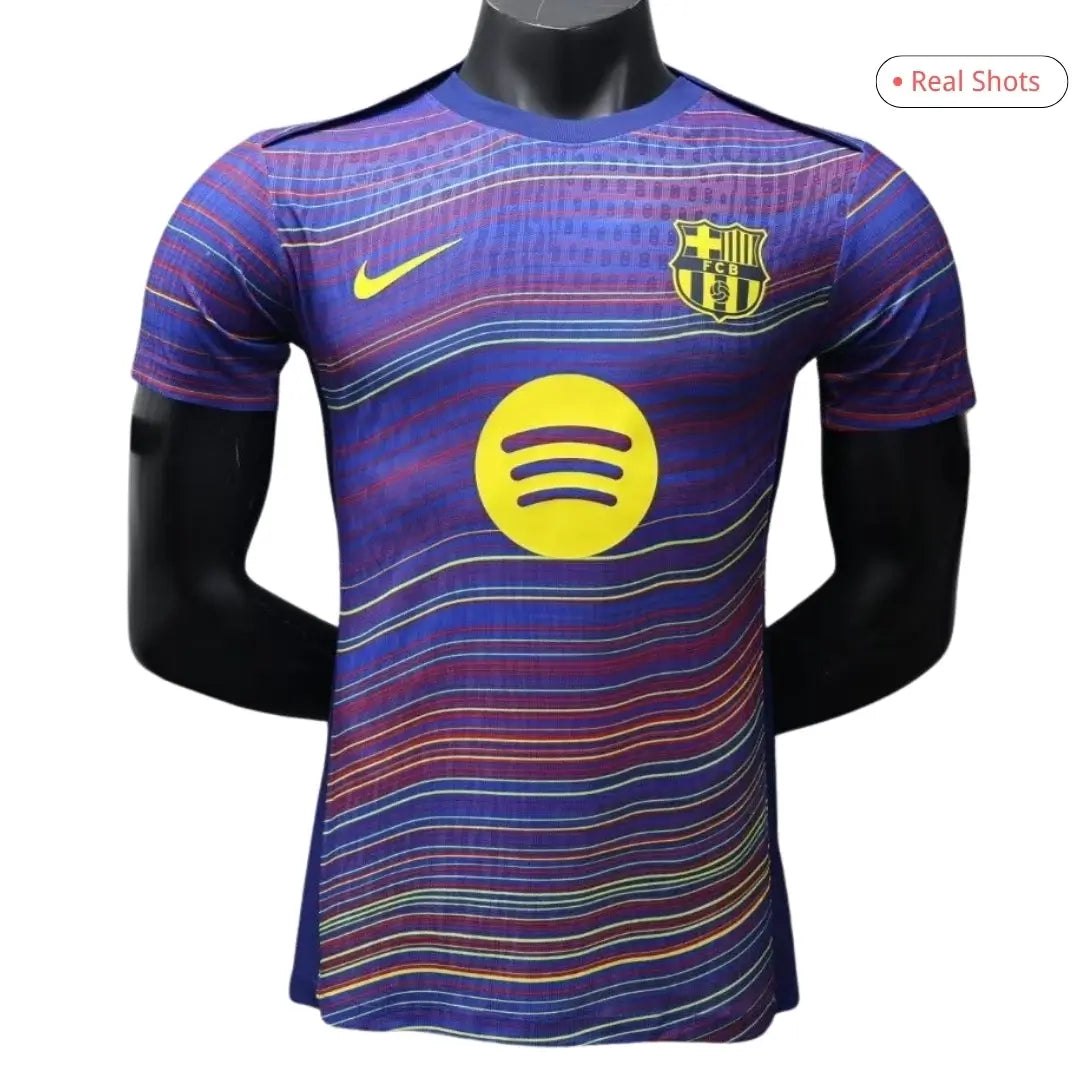 Camiseta de local prepartido del Barcelona, ​​versión jugador 2025/26