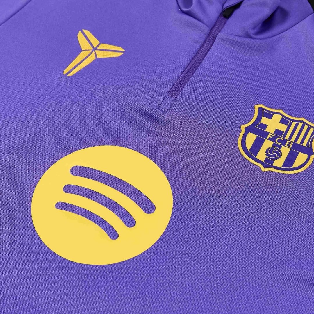 Barcelona x Kobe Bryant Auswärts-Trainingsanzug mit 1/4-Reißverschluss 2026/27 Violett