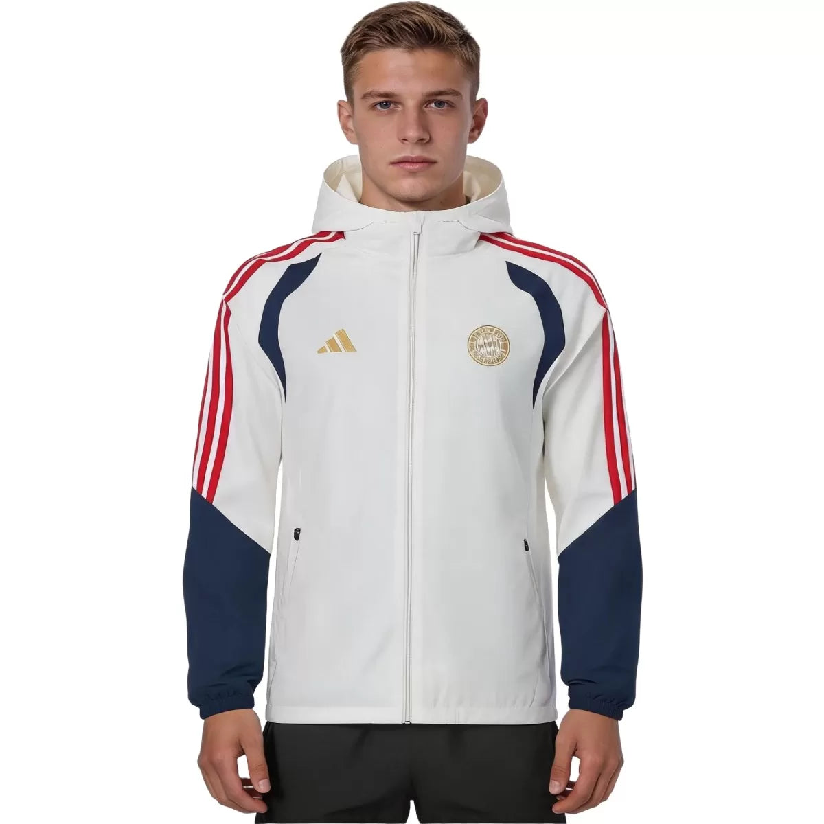 Bayern Munich Hoodie Windbreaker Jacket White 2026/27
