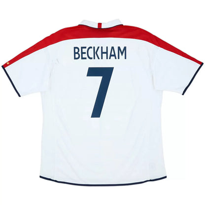 BECKHAM #7 Camiseta de fútbol retro de la selección de Inglaterra 2004