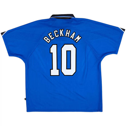 Camiseta retro de visitante de la tercera equipación del Manchester United 1996/98 de BECKHAM #10