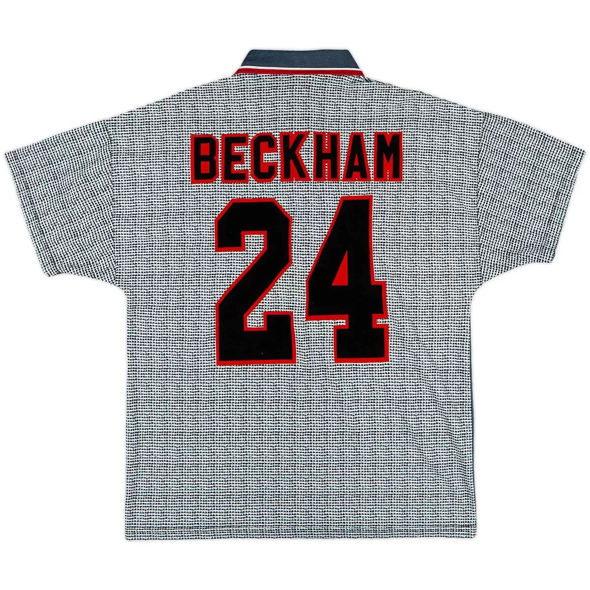 Camiseta de fútbol retro del Manchester United 1995/96 Beckham #24 Tercera equipación visitante