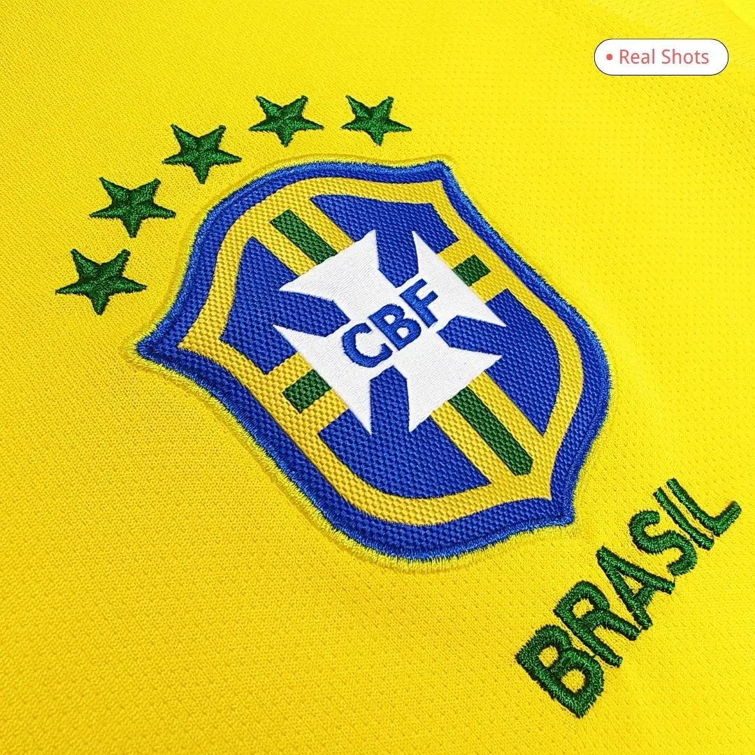 Camiseta de fútbol retro local de Brasil 2018