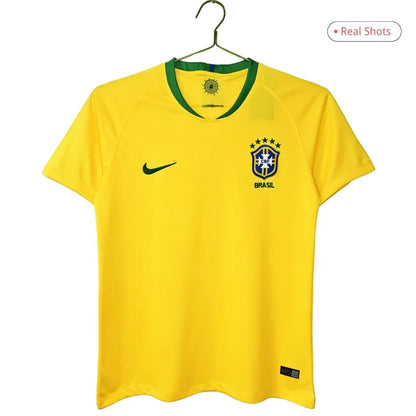 Camiseta de fútbol retro local de Brasil 2018